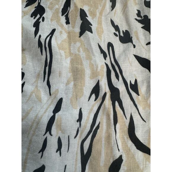 Carole Little Vintage Plus Size 2X 100% Linen Button Up Blouse Animal Print Y2K - Picture 3 of 9